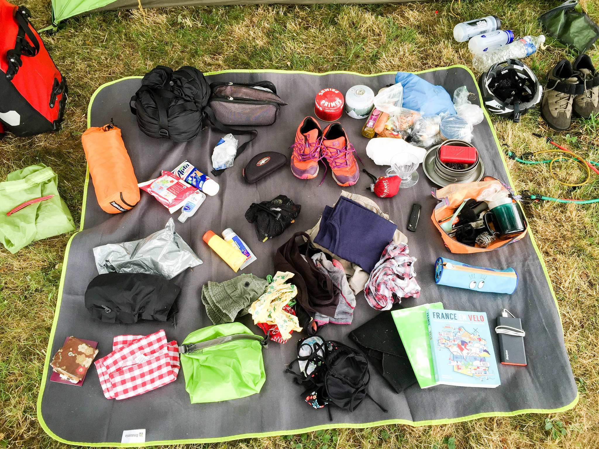 Packing checklist for a bicycle tour