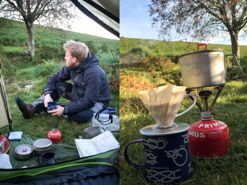 Wild camping V60 coffee
