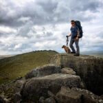 Me and Lucky at Tors End Tor, just before Belstone Tor