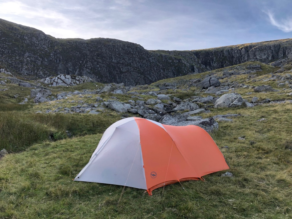 Wild camping spot on Afon Dulyn near the both