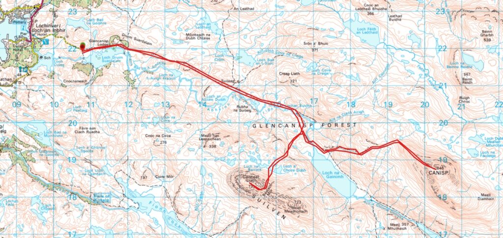 Suilven Wild Camping Map