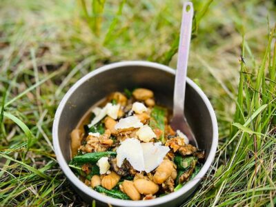 D61A9BAF-80A0-4199-B1CA-88D38C0426EA Aubergine and mushroom cassoulet dehydrated wild camping meal