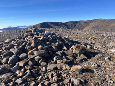 Cairn at Beinn Bheoil.