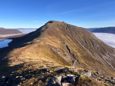 Heading towards Beinn Bheoil, the final Munro of the journey.