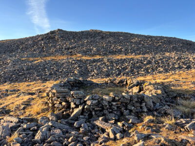 Oldy remains of the 19th century “Colby Camp” on Ben Alder.