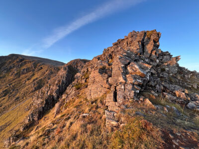 The Long Leachas, a straightforward sramble up Ben Alder.