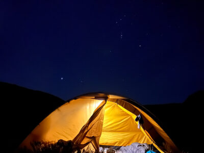 Orion over camp, about 5:40am.