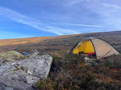 Camp at Allt a’Bhealaich Bheithe