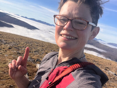Beinn Eibhinn Sweaty Summit Selfie.
