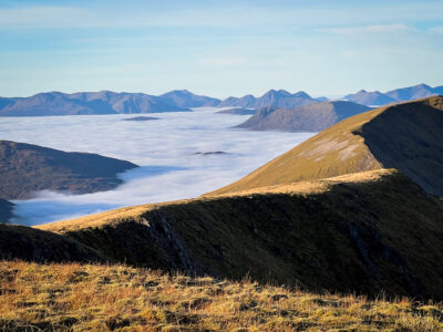 Looking west as I made my way towards Aonach Beag