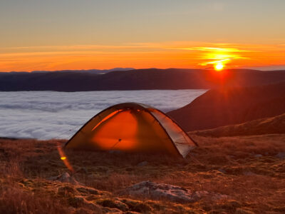 Waking up above the clouds.