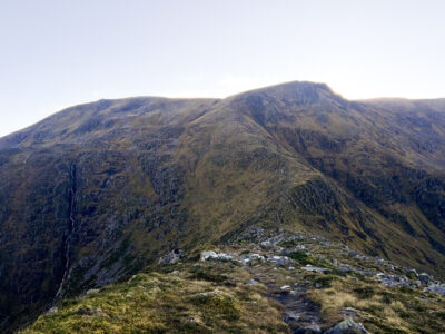 The last stretch up Aisre Ghobhainn, not as intimidating as it looks.