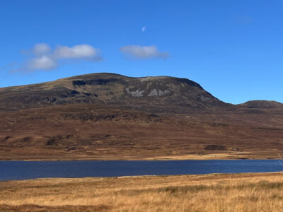 Moon rising over Loch Pattack