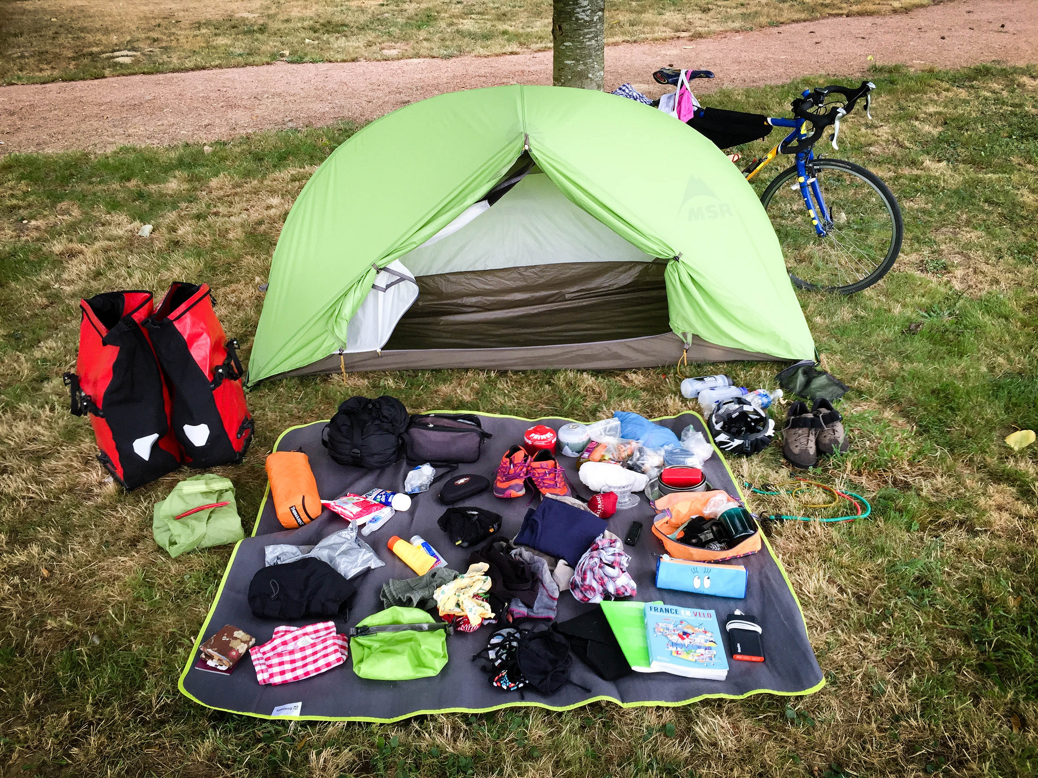 Packing checklist for a bicycle tour